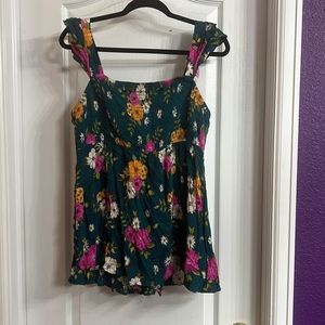 Torrid size 0 ruched babydoll tank top